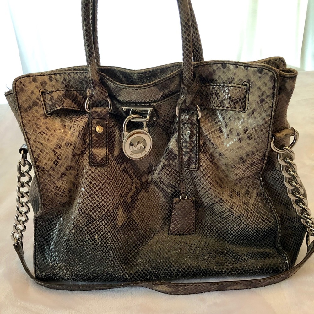 Michael Kors Hamilton Snake EmbossedTote